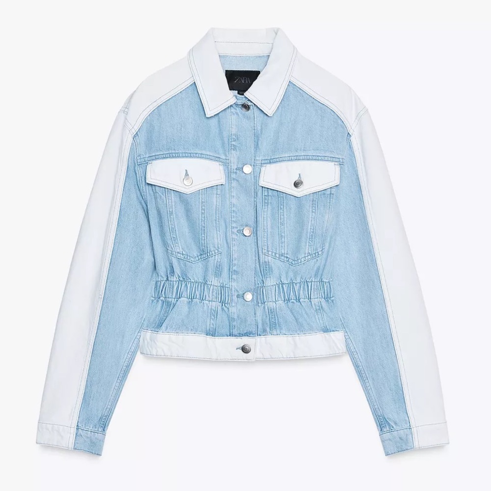 ZARA Z1975 COMBINED DENIM JACKET XS NWT